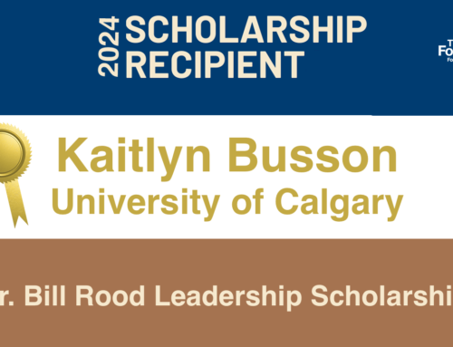 University of Calgary Veterinary Student Receives Dr. Bill Rood Leadership Scholarship from The Foundation for the Horse 
